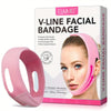 Pink V-Line facial bandage shown next to its packaging box.