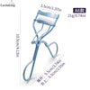 A light blue precision eyelash curler tool shown against a white background.