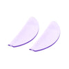 Zwei lila Silikon-Lash-Perm-Pads zum Locken von Wimpern.