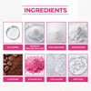 List of ingredients including glycerin, sodium polyacrylate, niacinamide, adenosine, caffeine, vitamin B12, collagen, and pep