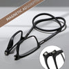 A pair of black comfort-fit reading glasses with mirror lenses shown against a light gray background.