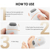 Instructions showing how to use a white electric foot file callus remover device.