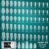 Présentation de 240 embouts en gel souple de différentes tailles et formes pour ongles acryliques.