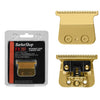 Replacement T-blade for FX707 shaver in gold color with packaging and separate blade assembly