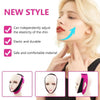A woman is shown applying a new style 3D facial slimming strap for V-line contouring to her chin.