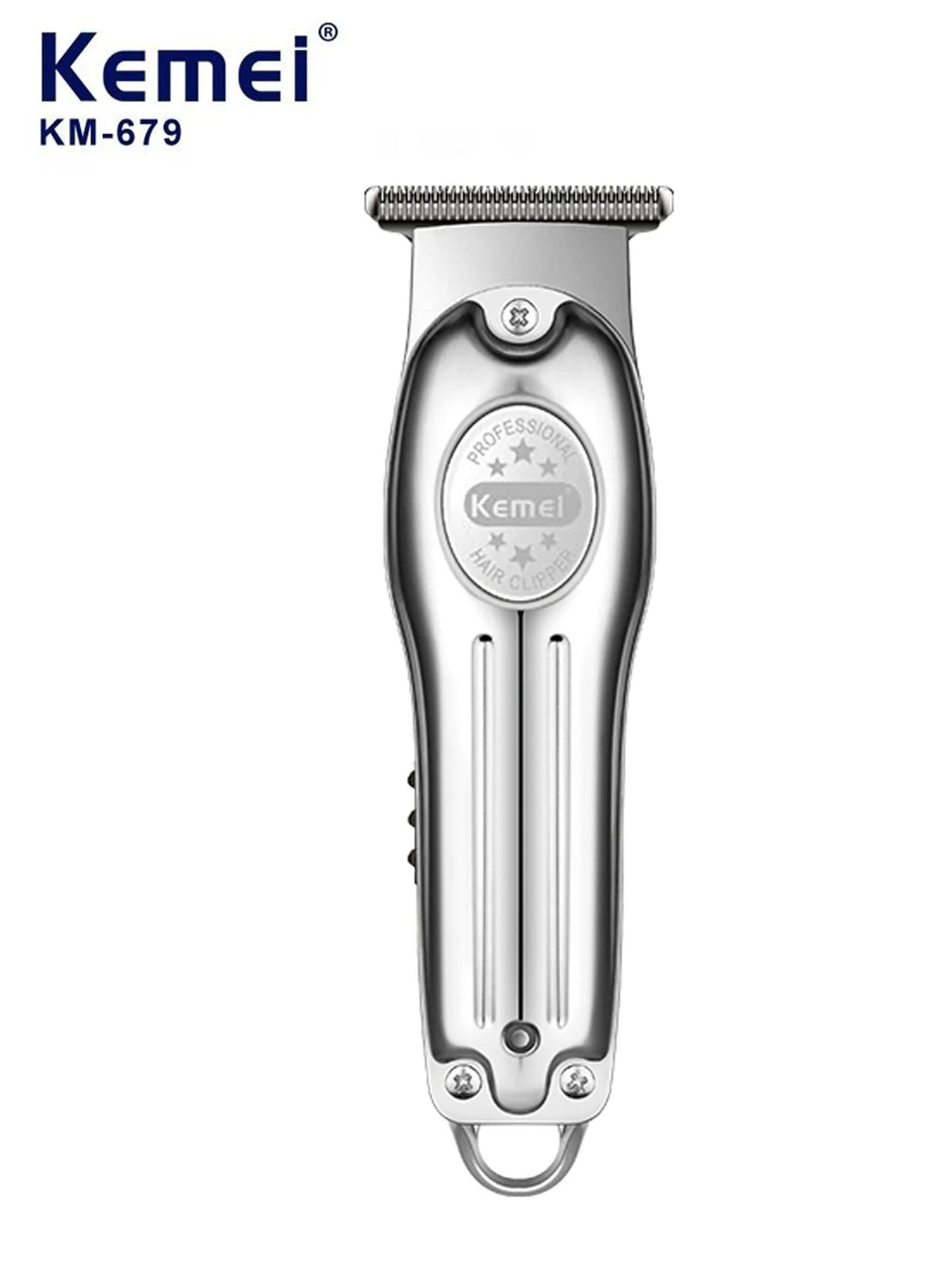 Silber Kemei KM-679 professionelles wiederaufladbares Elektrikhaar-Cuttergerät