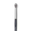 A black precision concealer brush with a fluffy synthetic hair tip.