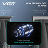 لقطة مقربة لقص شعر VGR Voyager مزود بشفرات سيراميك و DLC ووظيفة توربو.