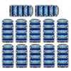 A set of premium five-blade razor replacement heads for men in blue and silver packaging.