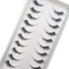 A tray of natural 3D mink false eyelashes in various styles and lengths.