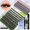 A package of Groinneya DIY spiky lash clusters for bold extensions featuring black false lashes.