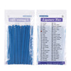 A package of ligature ties in various colors including blue, pink, and green for dental orthodontics
