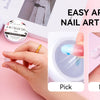 Hands demonstrate the easy application of a 4-in-1 solid builder nail gel for extensions and 3D nail art using pick, mold, an