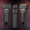 Three versions of a WMARK electric hair shaver with precision trimmer shown against a dark background.