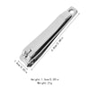 A silver stainless steel nail clipper with a handle and cutting mechanism shown from the side.