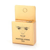 A gold cardboard box containing a pre-inked eyebrow mapping string measuring 10 meters.