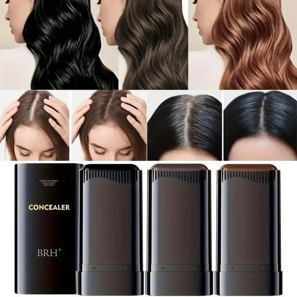 A set of dark brown hair dye sticks and a comb for quick hair coloring shown in various shades.