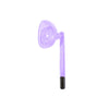 A purple high frequency facial electrotherapy wand with a glass-like head and a cylindrical body.