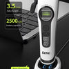 A white Kemei electric hair clipper is shown with a charging base and a direct plug-in option.