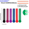 A pack of 40 colorful orthodontic elastic ligature ties for braces, with each stick having 26 ties.