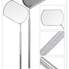 A silver professional stainless steel lash extension mirror set showing the oval mirror and various components.
