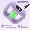 مساج كهربائي بنفسجي بشاحن Type-C ورأس اهتزاز أخضر، بطارية 1200mAh لمدة 15 دقيقة