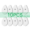 Ten silicone electrode pads for muscle stimulator electrodes, measuring 4.5x7.5 cm each.