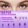 Cluster of 168 invisible lash band fairy lashes in various lengths and quantities