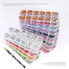 Colección de kits de uñas con purpurina y destello, con forma de diamante, en varios colores y tonos de brillo.