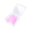 Conteneur en plastique transparent contenant des tampons siliconés roses pour lift de cils