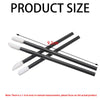 A set of black precision makeup brushes shown with a dimension marker indicating 9.2 cm length.