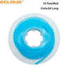 A roll of blue dental orthodontic elastic chains labeled as 15 Feet/Roll Color24 Long