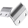 Silver professional rechargeable hair clipper trimmer with fine teeth for precision grooming