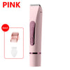 Afeitadora portátil 2 en 1 para cuerpo y rostro rosa con múltiples accesorios
