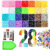 Kit de décoration en strass de 28 pièces coloré avec diverses nuances de paillettes et de pierres arrangées en grille.