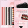 Infrared heated round brush with ceramic coating, nylon teeth, soft silicone tip, and a 360 swivel cord.
