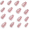A set of red and pink striped press-on nails with an almond shape.