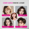 Four models showcasing different hairstyles and styling techniques for various hair types