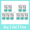 A collection of ten tubes of PDRN Reedle Shot Brush for scalp health products in various shades of mint green and white.