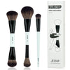 A set of five Jessup makeup brushes shown against a white background in an open box.