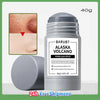 A stick of BARUBT Alaska Volcano Pore Clay Stick in a gray container with a round cap.
