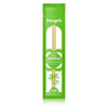 A green package of Miswak toothbrush sticks with a wooden stick inside.
