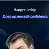 A man is using a multi-function electric grooming kit on his face for shaving or grooming.
