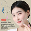 A woman is using a precision facial hair removal tool on her face to create radiant skin.
