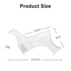 A clear plastic beard shaping ruler with measurements including 10cm, 9cm, and a total length of 21.6cm.