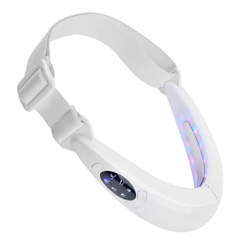 A white LED facial lifting and slimming massager device.