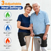 A woman and man using a black infrared heat setting belt for hip massage.