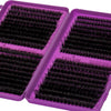 A purple box containing a DIY lash extension kit with multiple black false lashes.