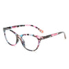 Gafas de lectura elegantes florales anti-luz azul con patrón marmolado rosa y púrpura