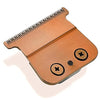 A replacement blade for a trimmer, featuring a serrated metal blade and a housing.